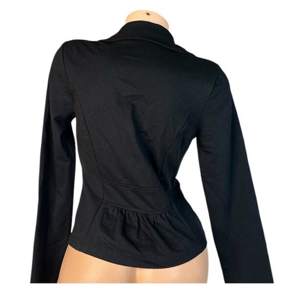 NEW No Boundaries Black Sequin Lapel Holiday Party Knit Blazer w/ Stretch S 3-5 - Picture 5 of 9